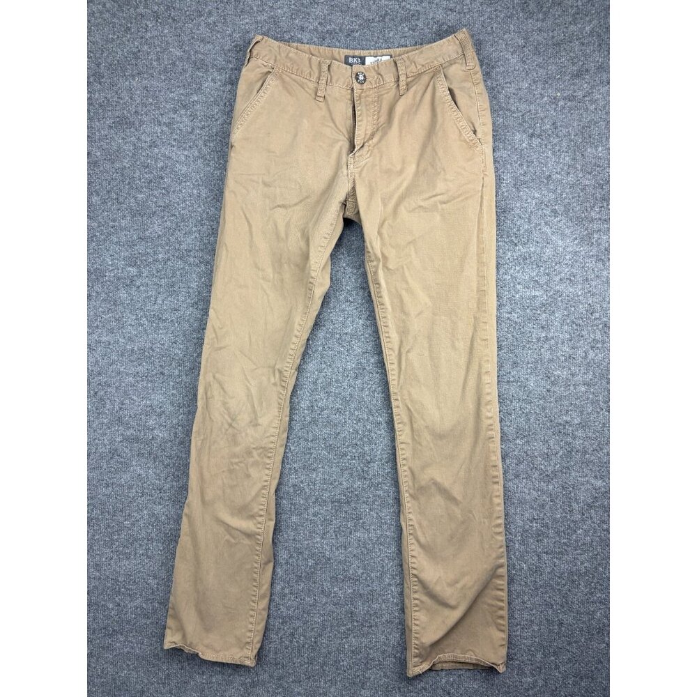 BKE Buckle Jake Jeans Men's 31L Brown Denim Chino Pants Slim Straight